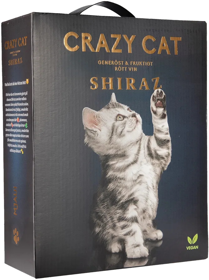 Crazy Cat Shiraz hanapakkaus